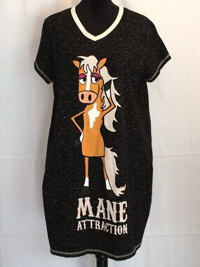 LazyOne Women's V-Neck Night Shirt Size L/XL